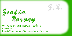 zsofia morvay business card
